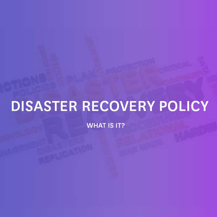 Disaster Recovery Policy